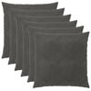 vidaXL Federa 6 pcs HEERLEN Grigio Scuro 65 x 65 cm Velluto