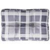 vidaXL Cuscino per Pallet a Quadri Grigi 50x40x12 cm in Tessuto