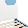 vidaXL Struttura letto bambini con testata Blu 80 x 200 cm PU