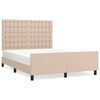 vidaXL Giroletto con Testiera Cappuccino 140x200 cm in Similpelle