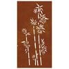 vidaXL Decorazione Muro da Giardino 105x55 cm Bamb&ugrave; in Acciaio Corten
