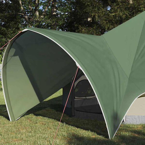 vidaXL Tenda Teepee con tetto Verde e Grigio 600 x 600 x 347 cm
