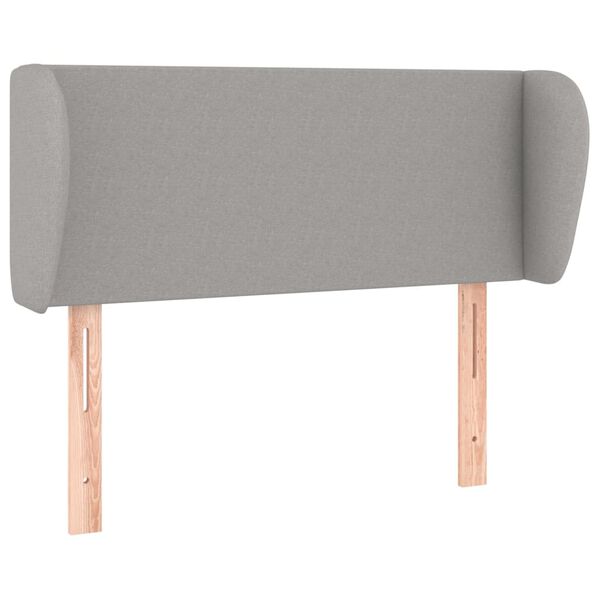 vidaXL Testiera ad Orecchio Grigio Chiaro 103x23x78/88 cm in Tessuto