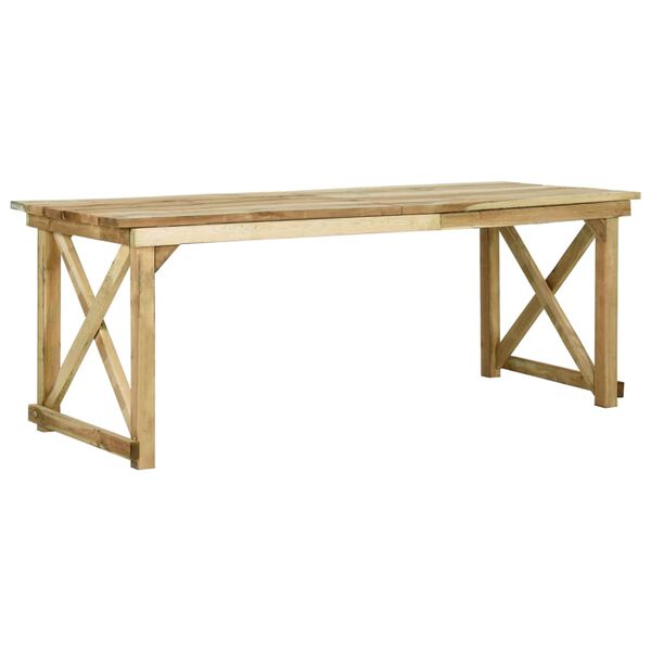 vidaXL Tavolo da Giardino 200x79x75 cm in Legno di Pino Impregnato