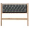 vidaXL Testiera marrone e grigio scuro 100 cm Legno di pino massello