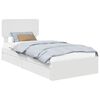 vidaXL Letto con Contenitore Bianco 90 x 190 cm Legno ingegnerizzato
