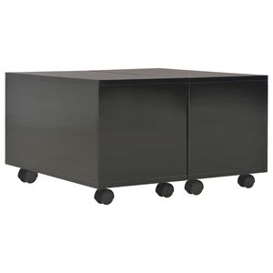 vidaXL Tavolino da Salotto Nero Lucido 60x60x35 cm Legno Multistrato