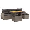 vidaXL Set Divano da Giardino 6 pz con Cuscini Grigio in Polyrattan