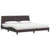 vidaXL Letto con Materasso Marrone Scuro 200x200 cm in Tessuto