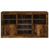 vidaXL Credenza con Luci LED Rovere Fumo 123x37x67 cm