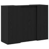 vidaXL Banco Reception Rovere Nero 135x50x103,5 cm Legno Multistrato