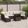 vidaXL Set di divani con cuscino 8 pcs Marrone e Crema polyrattan