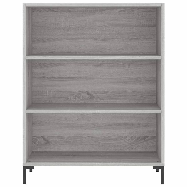 vidaXL Libreria Grigio Sonoma 69,5x32,5x90 cm in Legno Multistrato