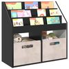 vidaXL Libreria per Bambini Nero 72,5 x 29,5 x 69 cm Legno multistrato
