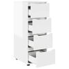 vidaXL Armadio Bianco Lucido 40 x 48 x 105 cm Legno multistrato