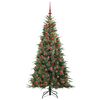vidaXL Albero di Natale Artificiale con Rami Pieghevoli Verde 180 cm
