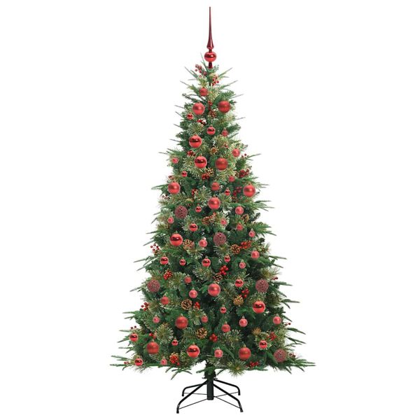 vidaXL Albero di Natale Artificiale con Rami Pieghevoli Verde 180 cm