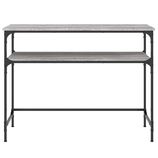 vidaXL Tavolino Consolle Grigio Sonoma 100x35,5x75cm Legno Multistrato
