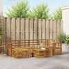 vidaXL Set divani Naturale Legno di Acacia Massello