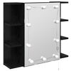 vidaXL Mobiletto per specchio Rovere Nero 70 x 16,5 x 60 cm