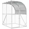 vidaXL Pollaio Argento 200 x 200 x 215 cm Acciaio zincato