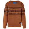 vidaXL Maglione per Bambini Lavorato a Maglia Cognac 92