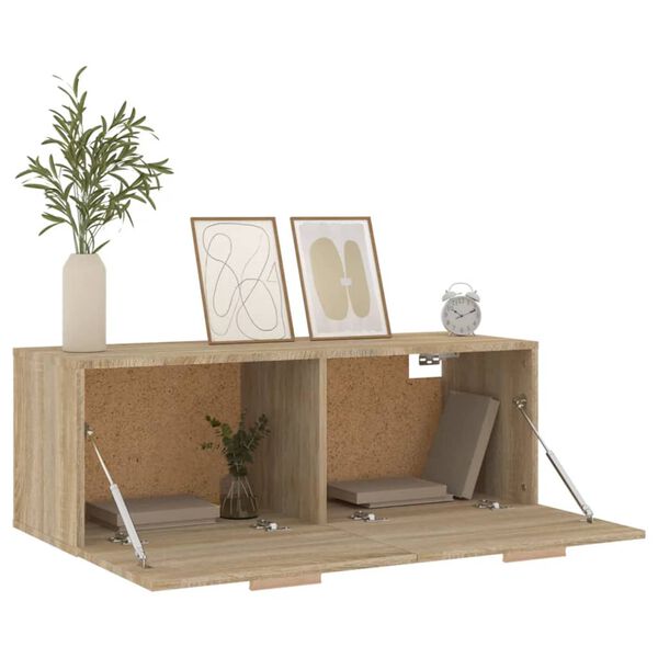 vidaXL Mobile Pensile Rovere Sonoma 100x36,5x35 cm Legno Multistrato