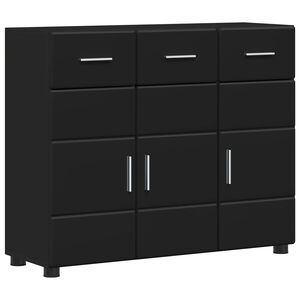 vidaXL Credenza FLORIN 88,5 x 30,5 x 73 cm Nero Legno ingegnerizzato