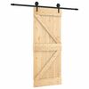 vidaXL Porta scorrevole Naturale e Nero 85 x 210 cm