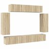 vidaXL Set di Mobili Porta TV 6 pz Rovere Sonoma in Legno Multistrato