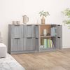 vidaXL Credenze 2 pz Grigio Sonoma 60x30x70 cm in Legno Multistrato