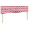 vidaXL Struttura Letto Pouf con Materasso Rosa 200x200 cm Velluto