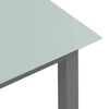 vidaXL Tavolo da Giardino Grigio Chiaro 150x90x74cm Alluminio e Vetro
