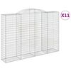 vidaXL Cesti Gabbioni ad Arco 11 pz 300x50x200/220 cm Ferro Zincato