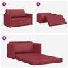 vidaXL Divano letto 110cm Rosso Vino Pelle Artificiale