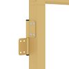 vidaXL Porta Interni Sottile Oro 76x201,5cm Vetro Temperato Alluminio