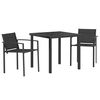 vidaXL Set di Mobili da Esterno 3 pz Nero e antracite Textilene