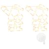 vidaXL Luci di Natale Babbo Natale 2 pz 35 LED Bianco Caldo