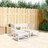 vidaXL Set Divani da Giardino 3 pz Bianco in Legno Massello di Pino