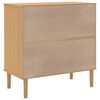 vidaXL Credenza SENJA Aspetto Rattan Marrone 80x40x80 cm Massello Pino