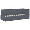 vidaXL Struttura Letto Angolare con Materasso 2 pcs Grigio Velluto