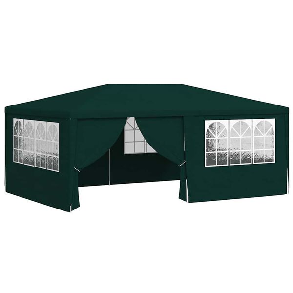 vidaXL Gazebo Professionale con Pareti 4x6 m Verde 90 g/m²