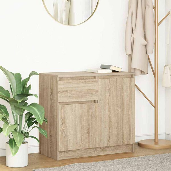 vidaXL Credenza con Cassetto Rovere Sonoma 71x35x65 cm in Truciolato