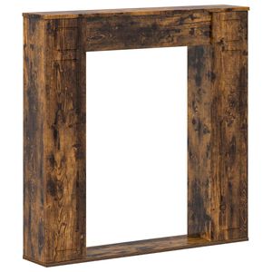 vidaXL Cornice per camino Rovere Fumo 100 x 20 x 100 cm