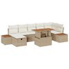 vidaXL Set Divano da Giardino 8 pz Beige polyrattan