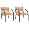 vidaXL Sedie da Giardino 2 pz in Legno