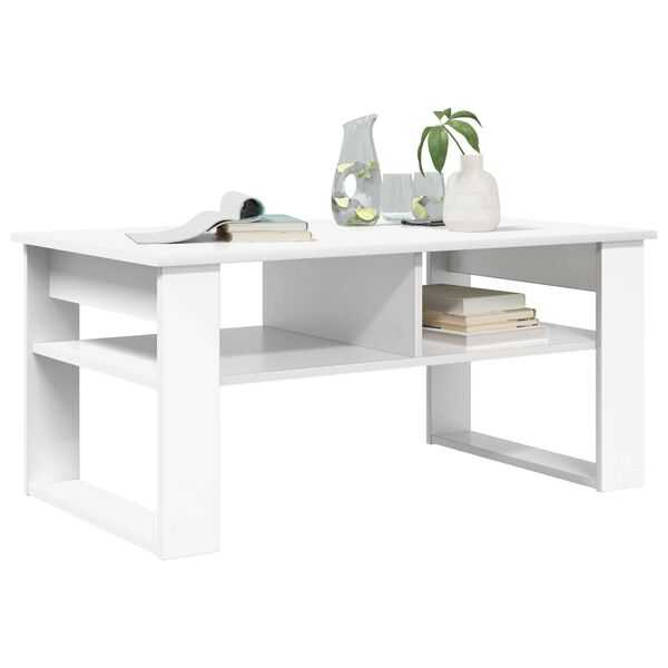 vidaXL Tavolino da salotto Bianco 96 x 54 x 44 cm Legno multistrato