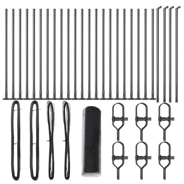 vidaXL Palo della recinzione Grigio 50 x 0,8 m (rete da 25 mm)