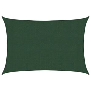 vidaXL Vela Parasole 160 g/m&sup2; Verde Scuro 3x4 m in HDPE