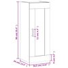 vidaXL Mobile a Parete Rovere Fumo 34,5x34x90 cm in Legno Multistrato
